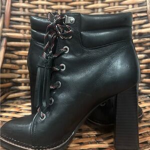 Sam Edelman Sondra black leather heel boots in size 7. Great condition!